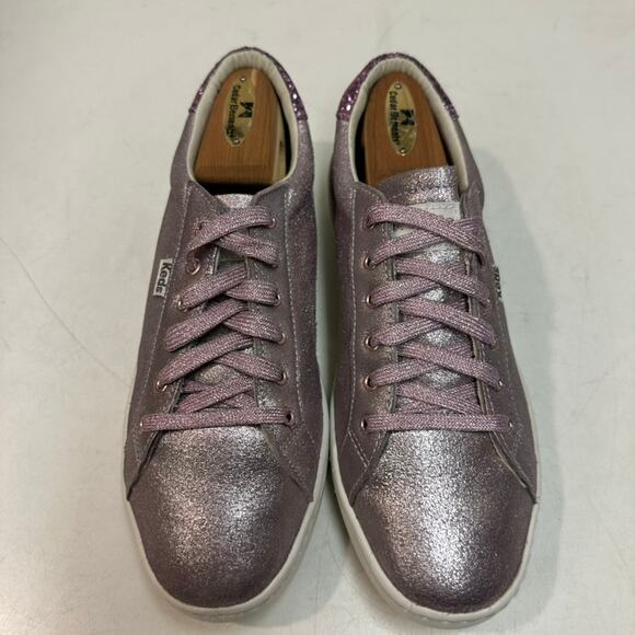 EXCELLENT Keds x Kate Spade New York Metallic Glitter Purple Sparkle Sneakers 8 - Picture 3 of 9